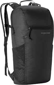 eagle creek Packable Backpack - Compact Multipurpose Water Resistant Breathable Mesh Shoulder Straps - Perfect for Beach Days, Sports, Hiking & Travel -, One Sixe Black