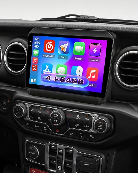 4+64G 9" Android 15 Car Radio for Jeep Wrangler JL 2018-2021/Gladiator JT