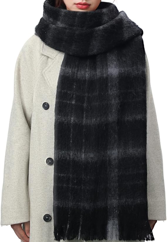 Winter Scarf for Women - Mohair Winter Scarf 91"16", Soft Warm Scarves