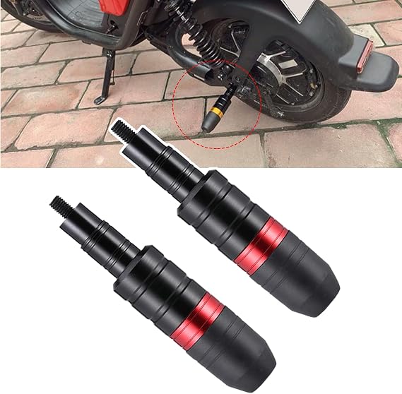 2 Pcs Motorcycle Frame Sliders Crash Protectors for Suzuki Access 125 SE 2017, Aluminum Alloy & ABS Frame Slider Kit, Motorcycle Anti-Crash Protection Bar,D Red