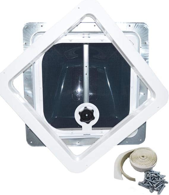 Ventline RV Roof Vent Smoke w Putty & Screws