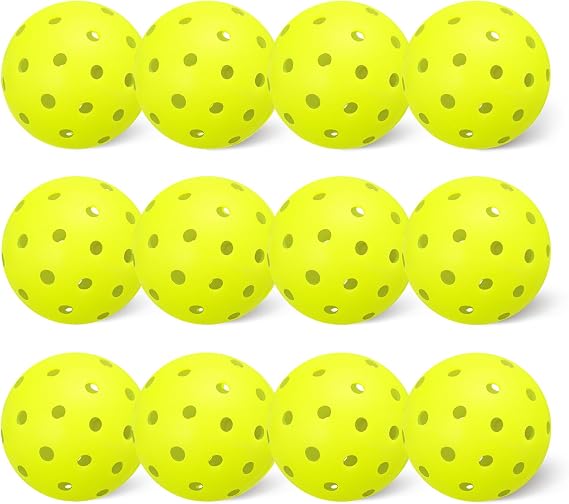 Amazon Basics Outdoor Pickleball Balls, USAPA Approved for Tournament Play, Durable Construction with Balanced and Consistent Performance, 40-Hole Design, Yellow
