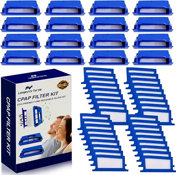 52Pcs CPAP Filters Compatible with Dream Station CPAP Machine, Replacement Filter Kit Includes 16 Pollen Filter and 36 Disposable Ultra-Fine Filters - CPAP Supplies