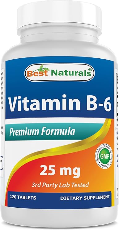 Best Naturals Vitamin B6 25mg, 120 Tablets (120 Count (Pack of 1))