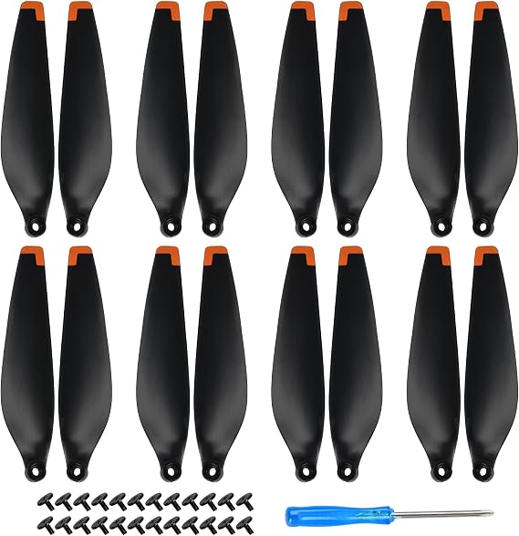16 Pcs Propellers Compatible with Mini 3 Pro, Replacement Prop Blades, Spare Propeller Blade with Screws, Low Noise Wings, Quick-Release Spare Parts Blades