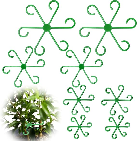 8pcs Plant Stem Support, Plant Support for Indoor Plants, 4 Sizes Climbing Houseplant Stem Holders, Reusable Plant Stabilizer, Indoor Plants Accessories