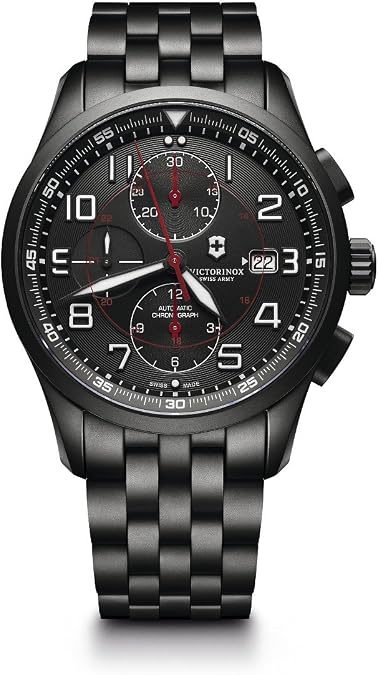 Victorinox Men's 241741 Airboss Black Edition Analog Display Automatic Self Wind Black Watch