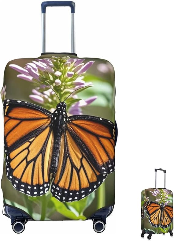 Luggage Cover 65-95CM Elastic Suitcase Cover Protector Monarch Butterfly Luggage Covers Anti-Scratch Washable Carry On Suitcase Protector Decoraitve Covers S