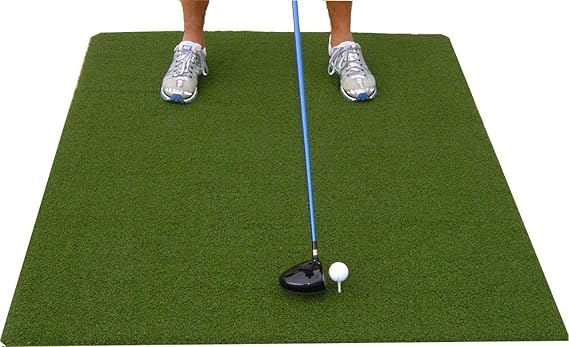 Premium 5'X5' Luxury Tee Golf Hitting Mat- Holds a Wooden tee