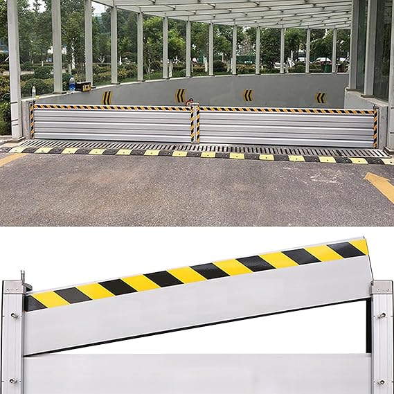 Flood Protection Barriers for Basement Entrance Gates Subways| Reusable Detachable Aluminum Flood Panel Shield| Flood Protection Dam Beam System Alternative Sandbag, Customizable(5x3.9ft)