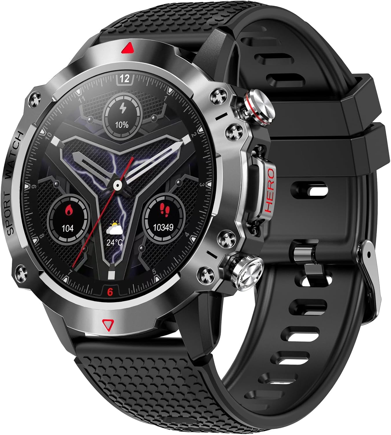 Smart Watch for Men Women, Fitness Tracker, 1.39 IPS Screen Smartwatches with 100 Sports Modes, Step Counter, Military Smartwatch, IP67 Outdoor Rugged Watch for AndroidiOS