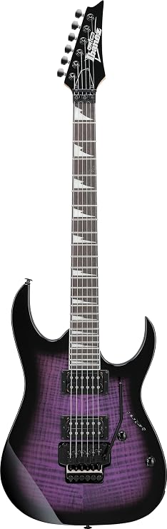 Ibanez GIO Series Electric Guitar with Double Locking Tremolo, Transparent Violet Sunburst GRG320FA-TVT
