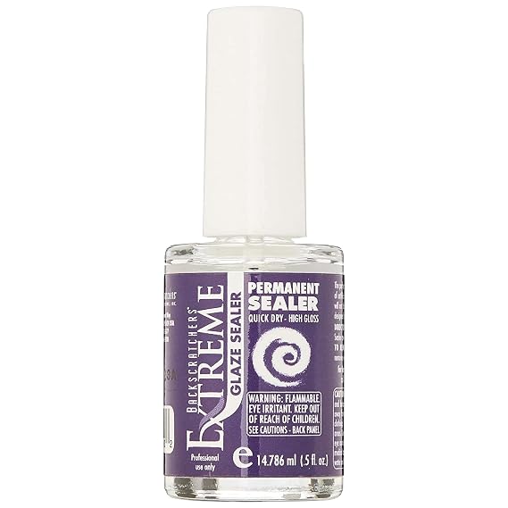 Backscratchers Extreme Glaze Sealer - High Gloss and Quick Dry Polish - Clear Permanent Top Coat