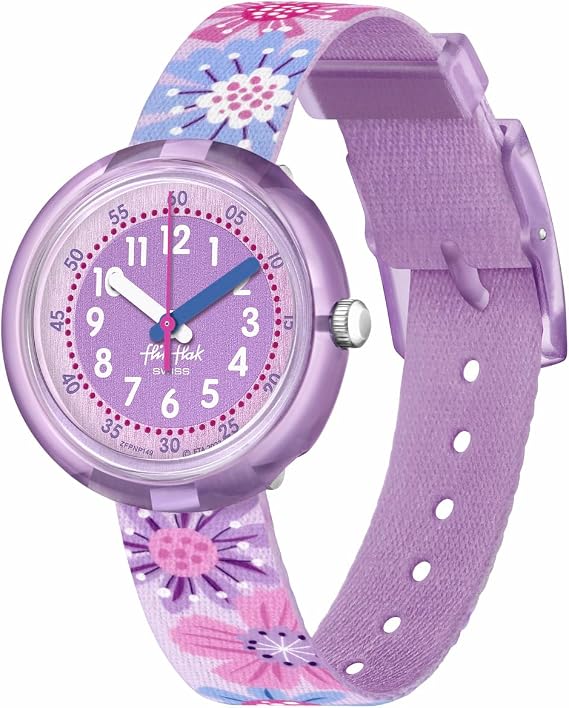 Flik Flak Unisex Kid Watch Biosourced Quartz Waterproof Flower Chaos