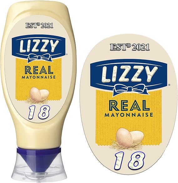 Personalised Sticker Bottle Label for Hellmanns Real Mayonnaise for Birthday Christmas Xmas Anniversary Any Occasion (750ml), White