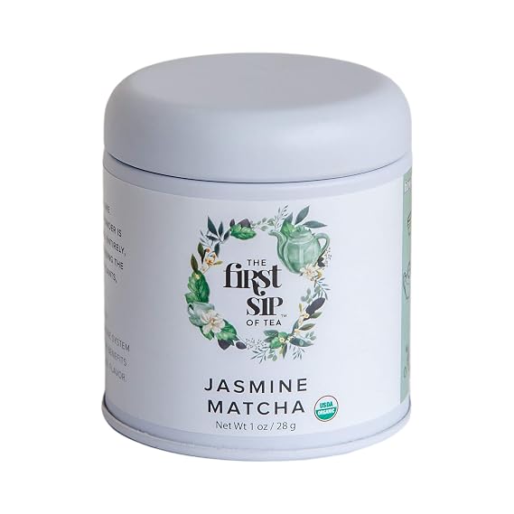 Matcha Jasmine Green Tea Powder, Pure, USDA Certified Organic, The Spice Hut, 1 ounce