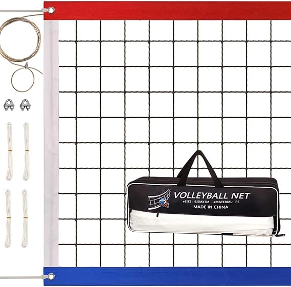 Volleyball Net Outdoor, Portable Outdoor Volleyball Net - Easy Setup PE Sports Net Volleyball Training Equipment for Adult Kids