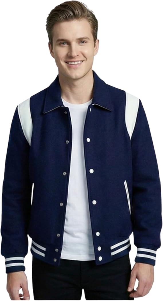 Generic Varsity Jacket Mens Lightweight wool Letterman Baseball Bomber University Jacket