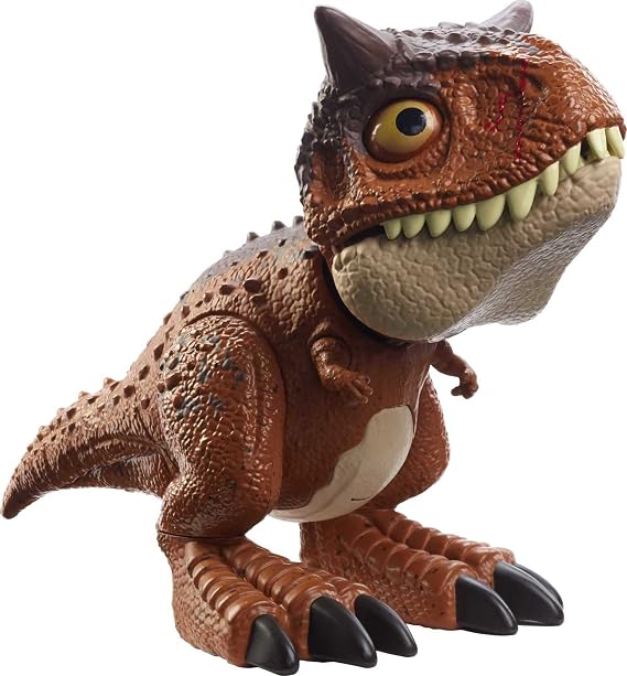 Mattel Jurassic World Camp Cretaceous Action Figure, Chompin Carnotaurus Toro Dinosaur Toy with Chimping & Other Motion