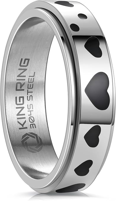 King Ring 6mm Spinner Ring Ultra Comfort Rings for Men & Women Designed in USA