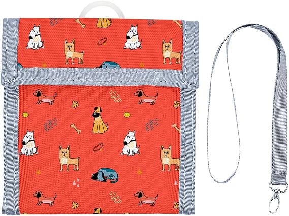 Kids Trifold Wallet for Boys 4-12Years,Wallet with Card Holders, Perfect Children's Birthday Gift - Toddler Wallet for Boys, Trifold Wallet for Kids (cat&dog)