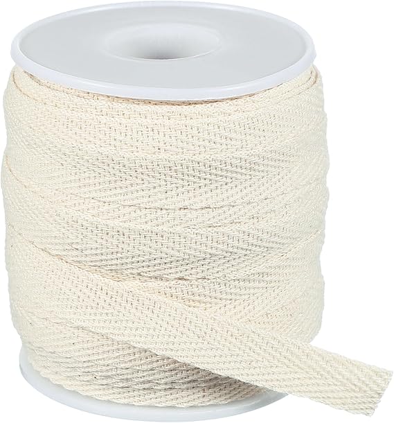 PATIKIL 10mm x 66feet Flat Drawstring Cord Drawstring Replacement Soft Drawstring Cotton Draw Cord Sweatpants Sports Sweatshirts Hoodie Draw Cord Replacement, Beige