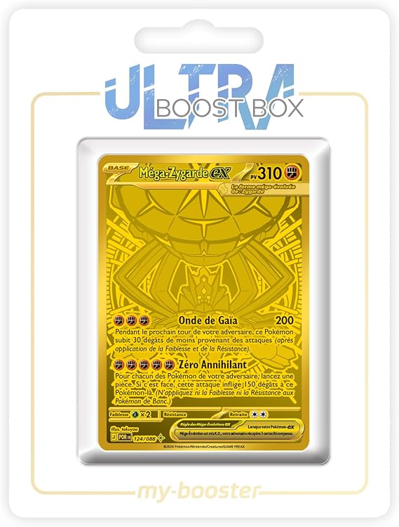 Méga Zygarde ex (Mega Zygarde ex) 124/088 Shiny Gold - my-booster X Méga-Évolution 3 Équilibre Parfait - Box of 10 Pokemon French Cards