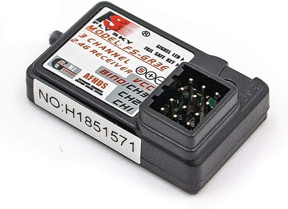Goolsky Flysky FS-GR3E Receiver 3CH 2.4Ghz Receiver for FS-GT2 FS-GT2B FS-GT3B FS-GT3C FZ-IT4S RC Car Boat Transmitter
