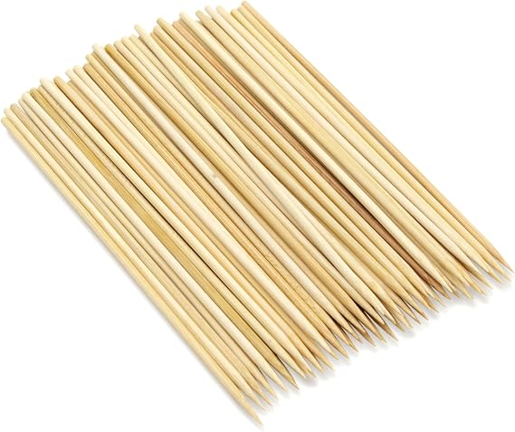 BambooMN Brand - Premium Round Sharp Point Bamboo Skewers 4.1" X 2.5mm - 300pcs