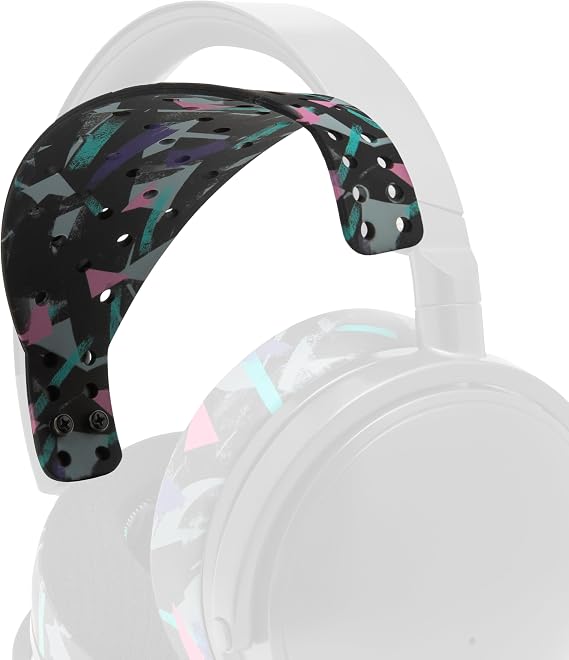 WC Audeze Maxwell V2 Silicone Headband Replacement Compatible with Audeze Maxwell 1 and 2 for Xbox & PS5 - 90's Black