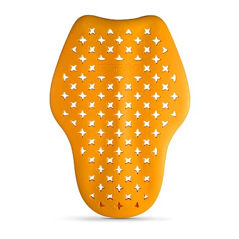Motorcycle Back Protector Low Temperature Resistance -22F(-30C) CE Armor Insert Pads (BACK Yellow)