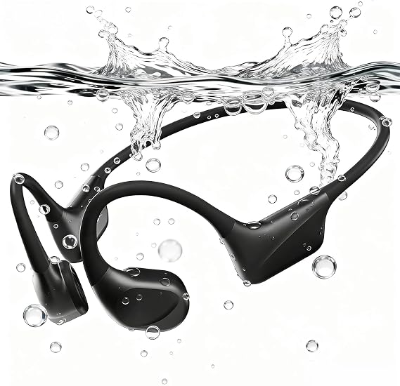PSIER IPX8 Waterproof Swimming Headphones for Sports