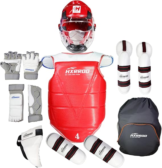Upgraded Taekwondo Sparring Gear Set, Training Equipment, Light Weighted and Soft, for Taekwondo Karate Trainer Youth Adult