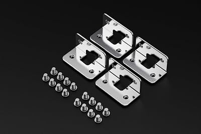GuineaLoftTM L4 Bracket Set - 4-Hole L-Shaped Bracket Set w 4 Brackets and 16 Screws - Guinea Loft Exclusive