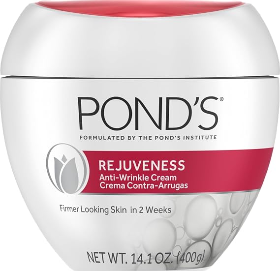 PONDS Rejuveness Face Cream Anti-Aging Face Moisturizer with AHAs, Vitamin E & Collagen Daily Wrinkle Cream for Women Hydrating Collagen Face Cream Dermatologist Tested, 14.1 oz