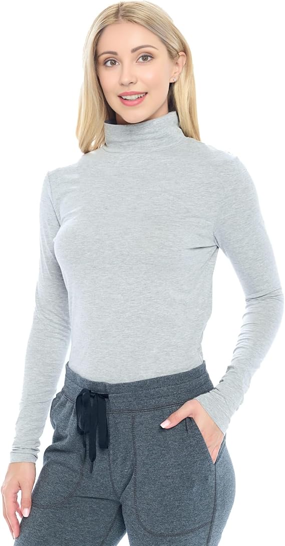 Women's Long Sleeve Turtle-Neck T-Shirt Under Scrub
