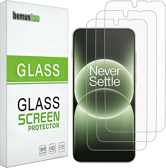 Tempered Glass 3 Pack Screen Protector For OnePlus Ace 6,Ace 6T | HD Clarity, Buble Free, Anti Scratch, 9H Hardness