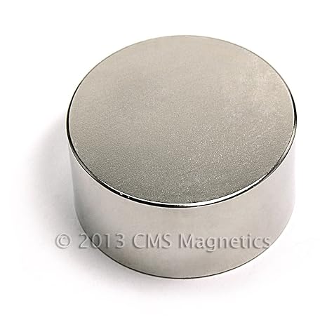 CMS Magnetics Disc Magnet Neodymium Grade N52 2" x 1" 212 LBS Pull School Home Science Industry 1 pack