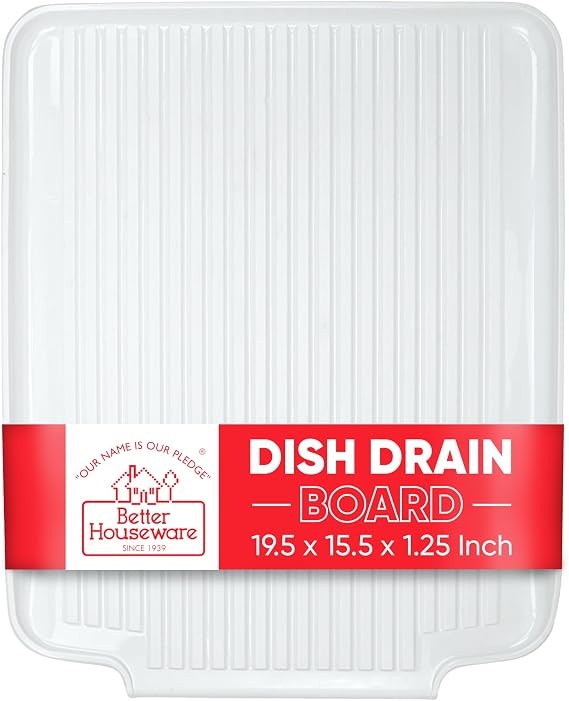 Better Houseware 1480.9 Large Dish Drainer Board, Frosted