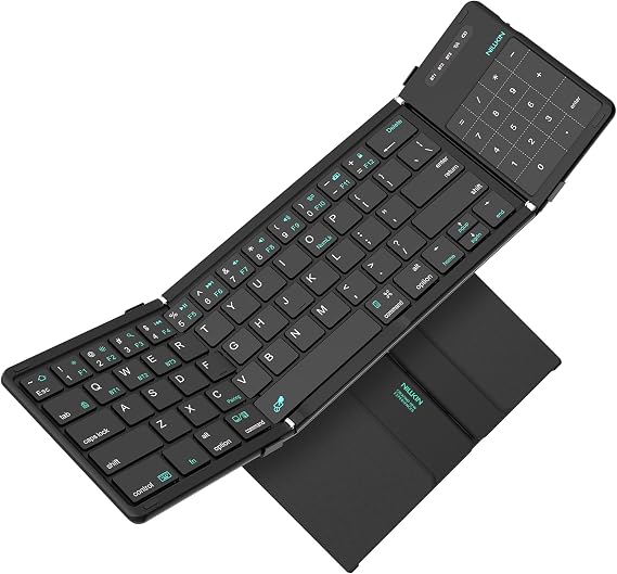 Nillkin Foldable Bluetooth Keyboard with Touchpad & Number Pad, Black