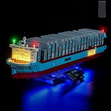 LED Lighting Kit for Lego 40955 Maersk Dual-Fuel Container Vessel - USB Powered Bright Light Effect, DIY Lights Without (Model Not Included) (Remote Version)