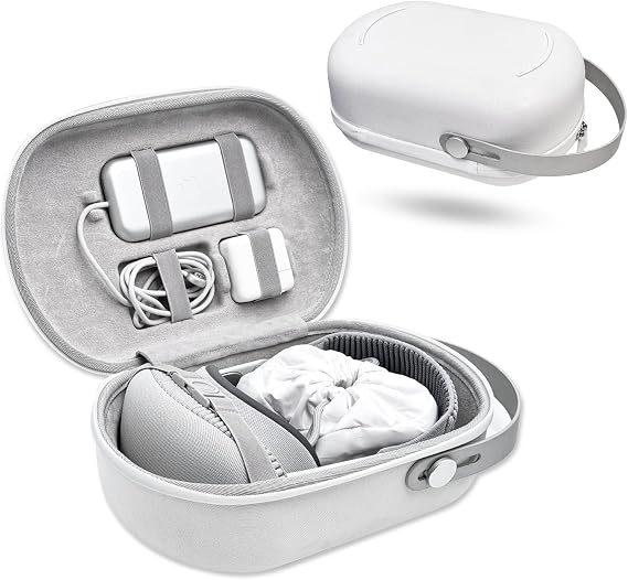 Macally Case for Apple Vision Pro - Protection That Travels With You - Lens Protector, Accessory Pouch, AirTag Slot, and Carry Handle Protective Apple Vision Pro Accessories