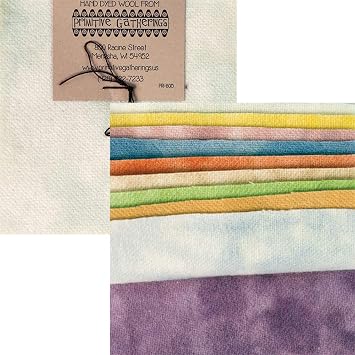 Primitive Gatherings - Pastel Hand Dyed Wool PRI-6015 - Charm Pack