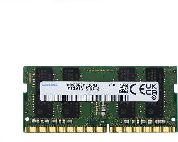 Samsung 16GB (1x16GB) DDR4 3200MHz PC4-25600 SODIMM 2Rx8 CL22 1.2v M471A2K43EB1-CWE Gaming Notebook Laptop Memory RAM Module Upgrade