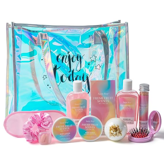 Spa Gifts Bag Skin Care Set - Luxurious Rose Spa Gift Baskets for Women