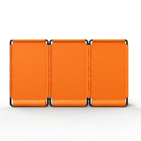 3-Panel Foldable Welding Screen with Frame (Orange, 43.3X22.8in)