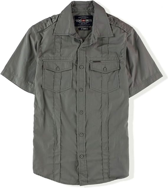 Ecko Unltd. Mens Roberts Ss Woven Button Up Shirt