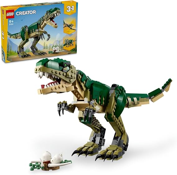 LEGO Creator 3’ü 1 T. rex 31151 – Creative Dinosaur Model Building Set Containing Triceratops or Pterodactyl for Ages 9 and Over (626 Pieces)