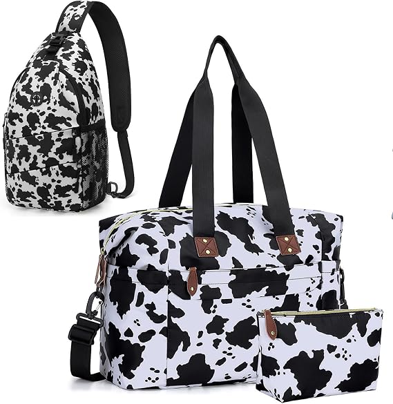 Pritent Crossbody Bags for Women & Travel Duffle Bag for Women(Cow Print)