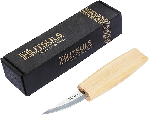 Hutsuls Wood Whittling Knife for Beginners - Razor Sharp Carving Knife in Beautifully Designed Gift Box, Sloyd Woodworking Tool for Men, Women, Adults and Kids (6.5 Inch)